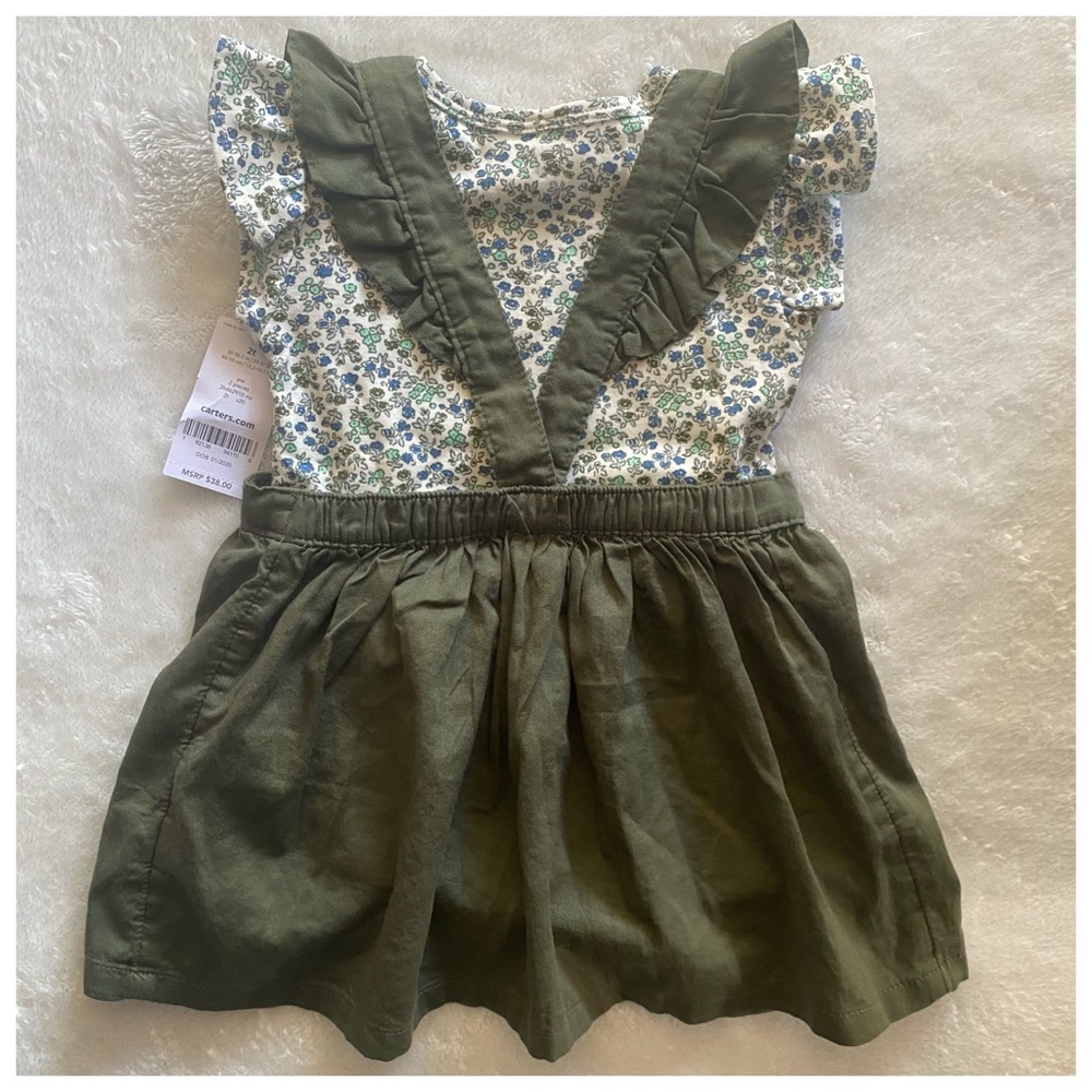 Carter’s 2-piece Floral Pinafore Dress - Picture 7 of 13